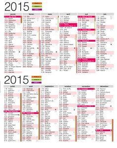 Calendrier 2015