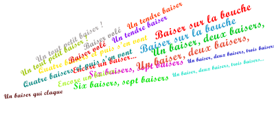 -Mon bouqiet de baisers en couleurs...